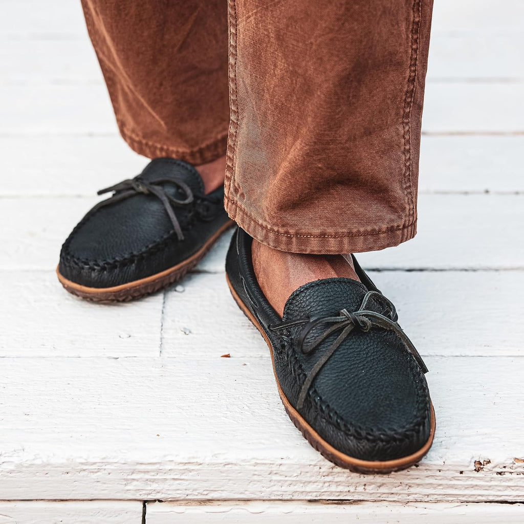 Minnetonka Men's Moosehide Tread Moccasins