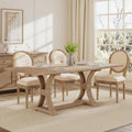 Christopher Knight Home Ethan Extendable Dining Room Table for 6, Wooden Rectangular Expandable Kitchen Table, Vintage Dining Table for Dining Room Kitchen, Light Natural